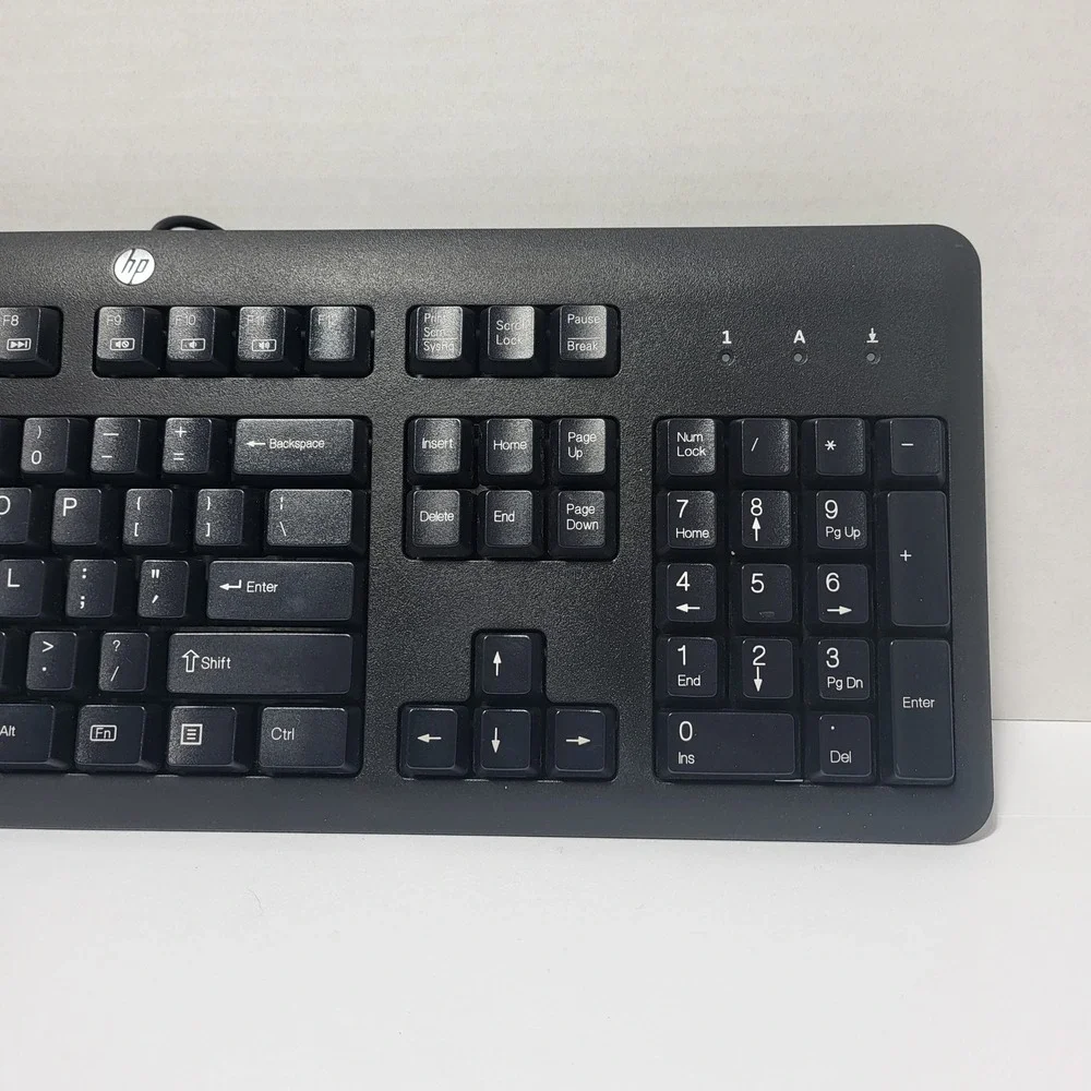 HP‎ KU 1156 Wired USB Keyboard Black Full Size Standard Layout 